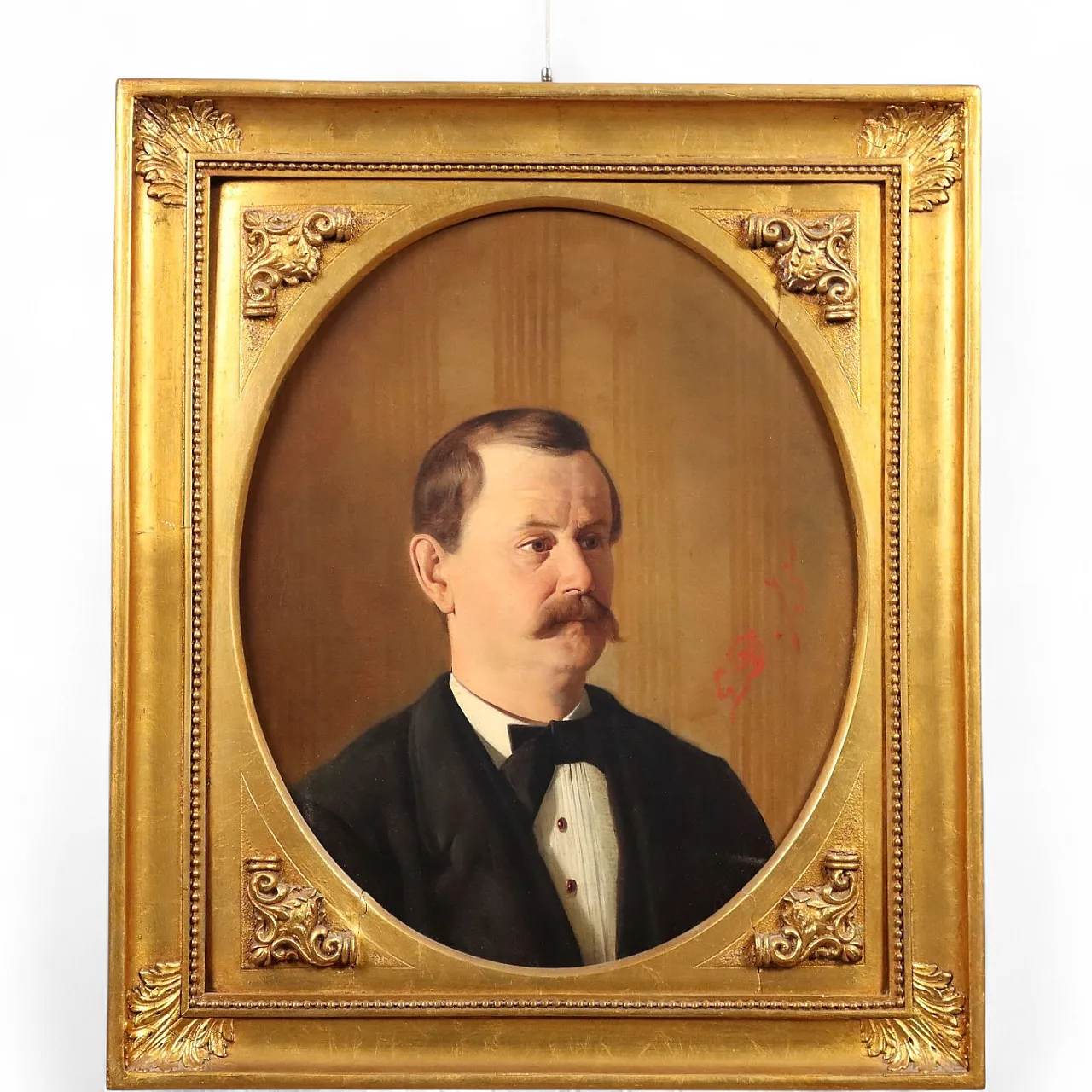 Male portrait, oil on canvas, late 19th century 11