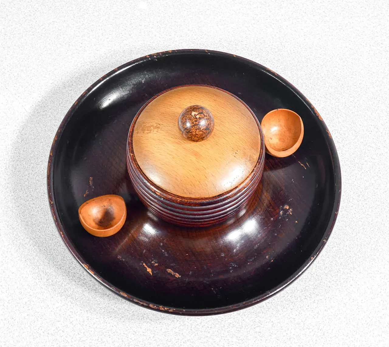 Turned wooden pipe service, mid-20th century 6