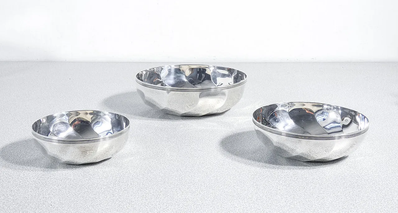 Set di oggetti da tavola CHRISTOFLE in metallo argentato, anni '70 2