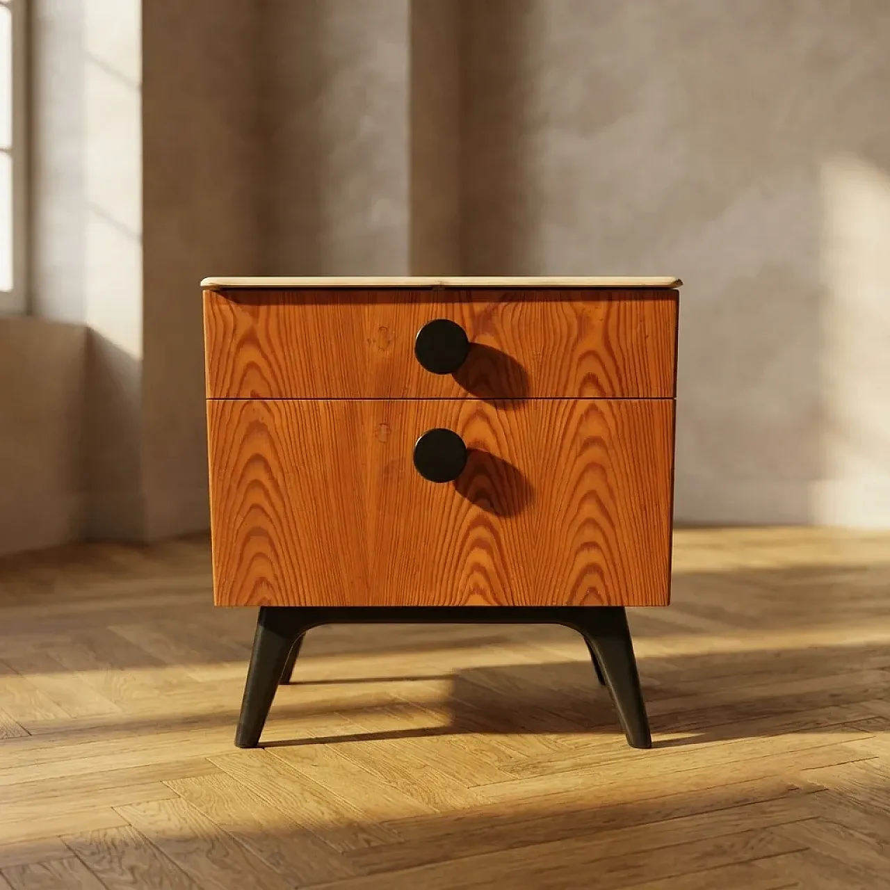 Bedside table by Jindřich Halabala for ÚP Závody, 1950s 1