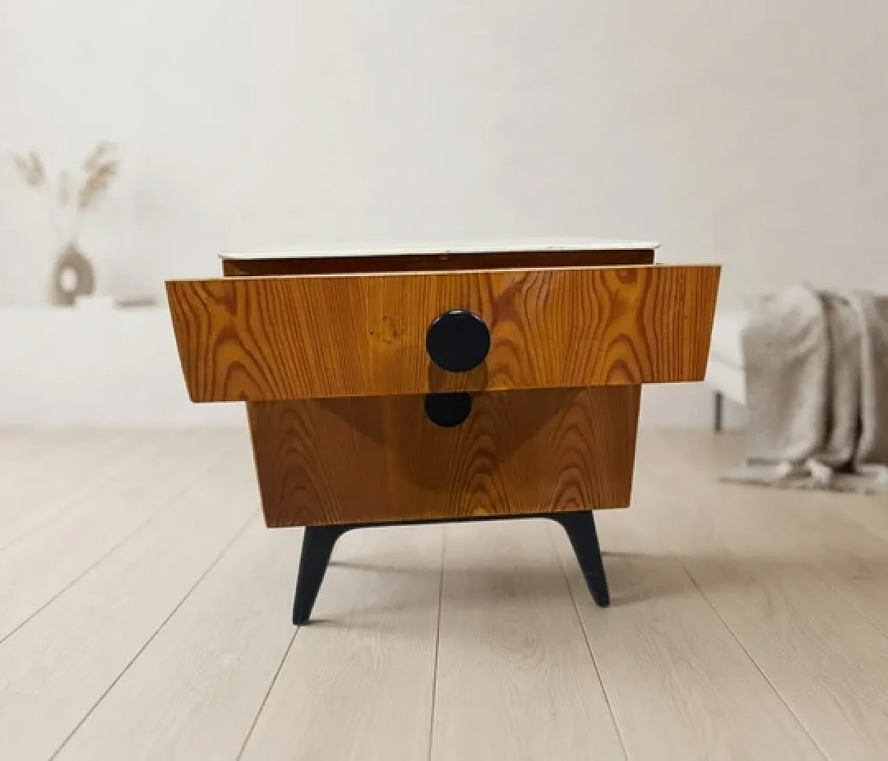 Bedside table by Jindřich Halabala for ÚP Závody, 1950s 4