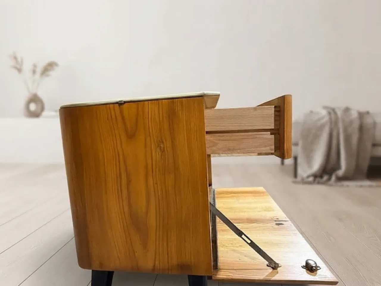 Bedside table by Jindřich Halabala for ÚP Závody, 1950s 6