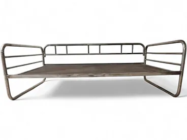 Chrome tubular steel daybed frame, mid-20th century