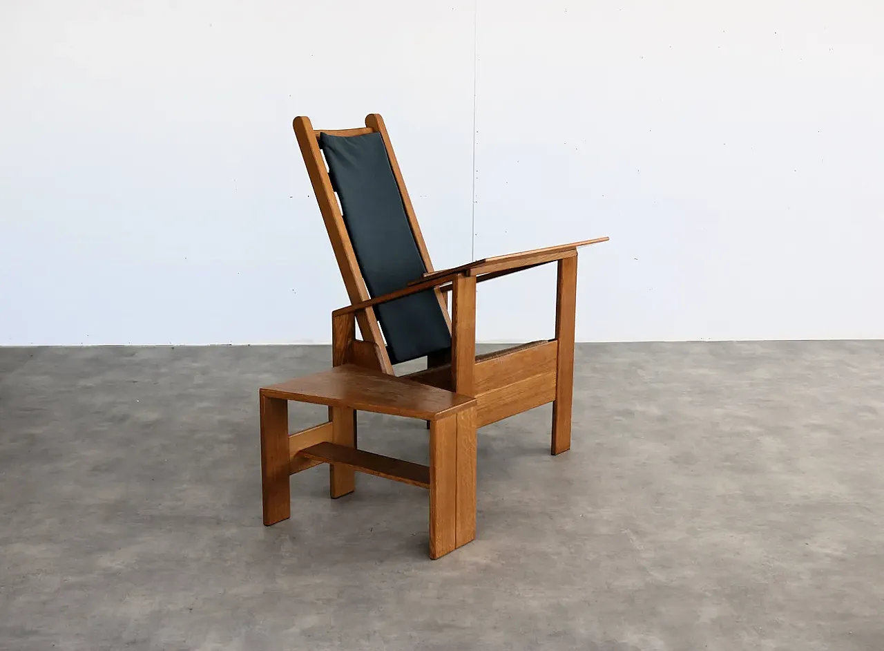 Armchair with side table by Wim Mulder, 1980s 2