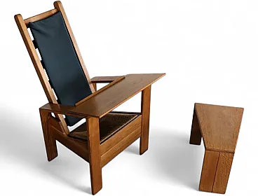 Armchair with side table by Wim Mulder, 1980s