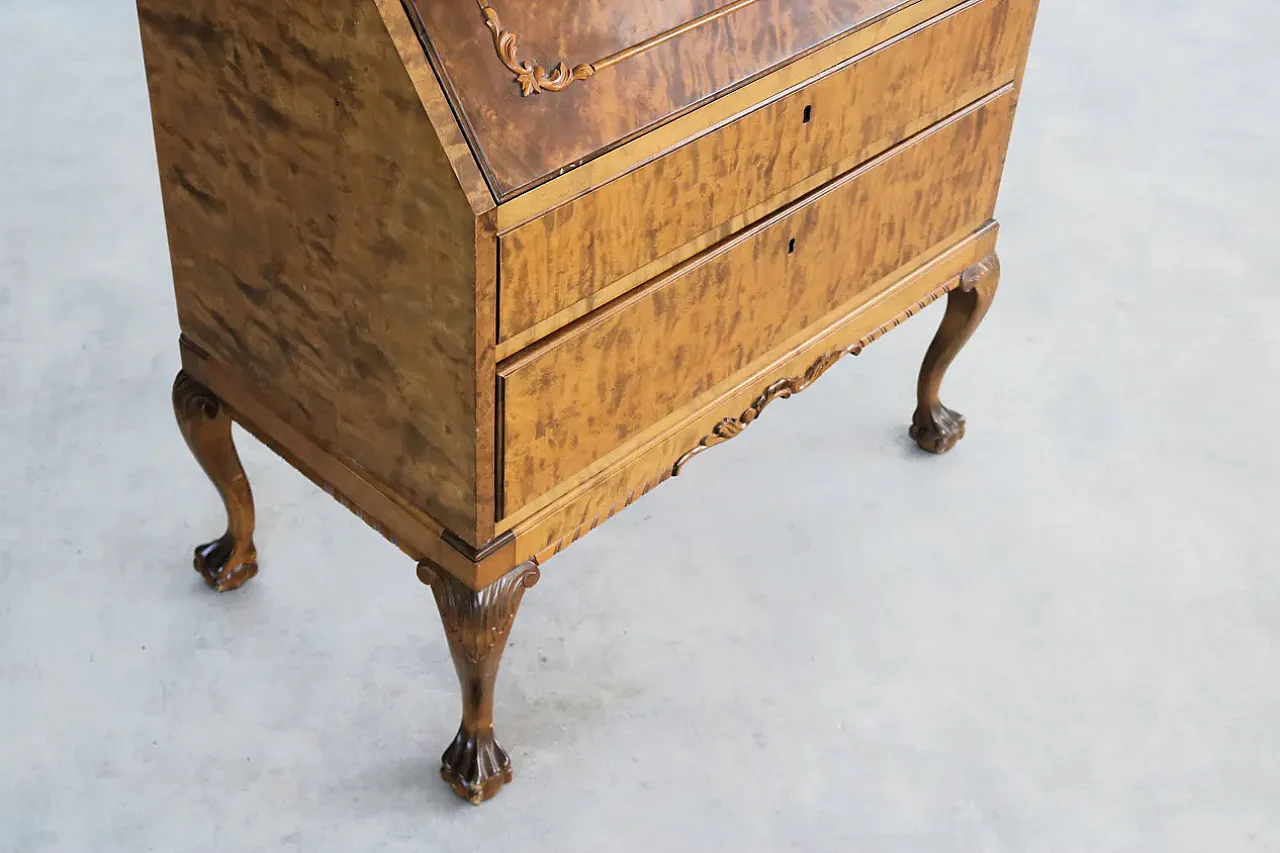 Wooden Art Deco secretary, 1950s 2