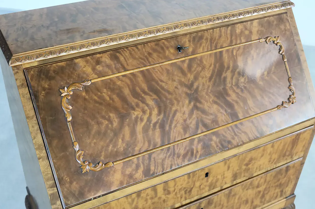 Wooden Art Deco secretary, 1950s 3