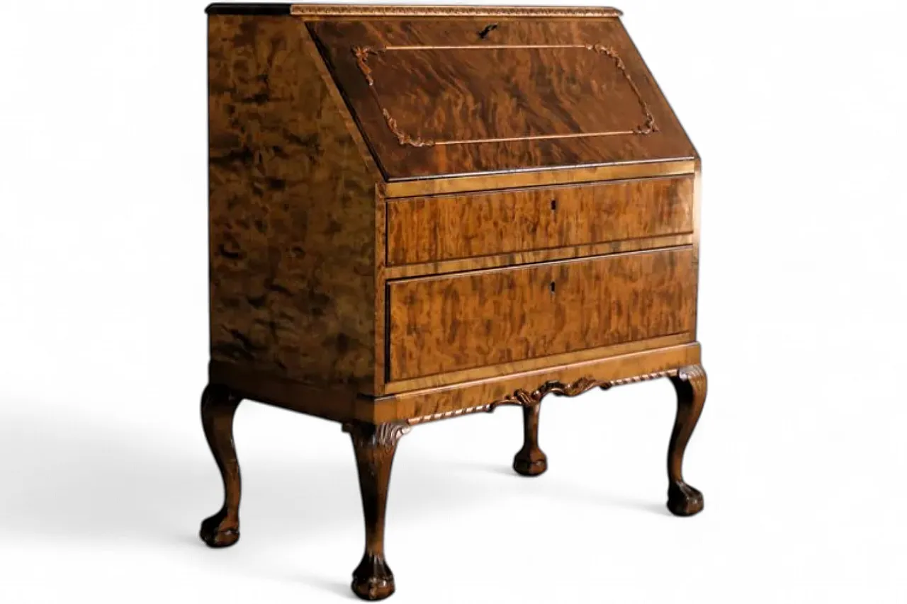 Wooden Art Deco secretary, 1950s 8