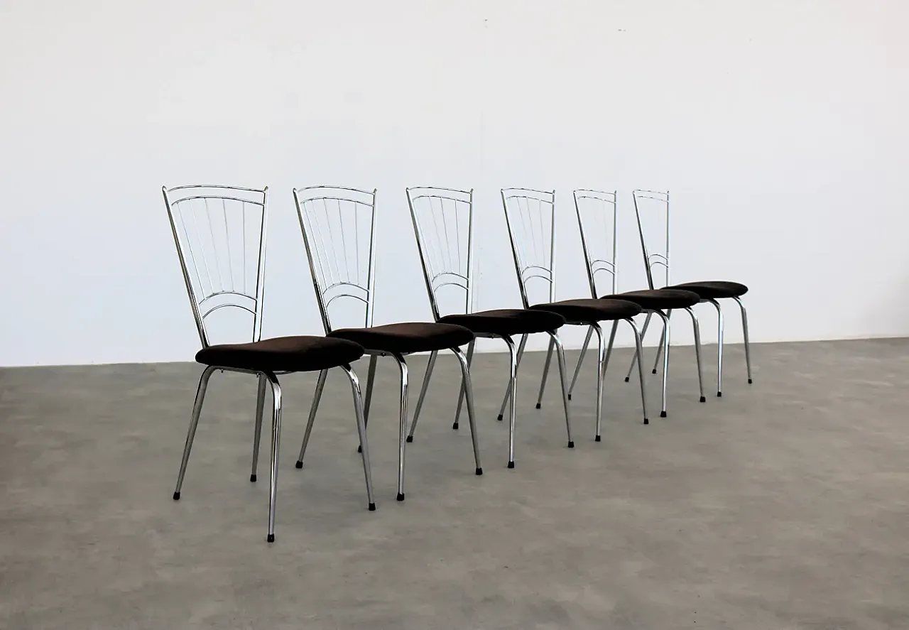 6 Dining chairs, 1970s 1