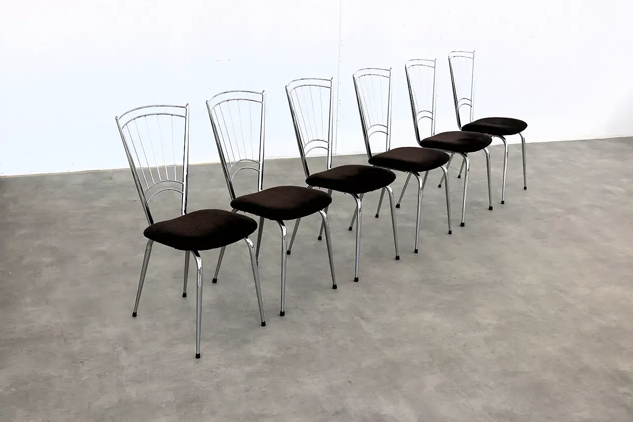6 Dining chairs, 1970s 2