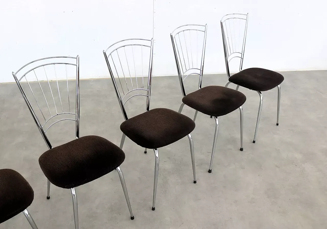 6 Dining chairs, 1970s 4