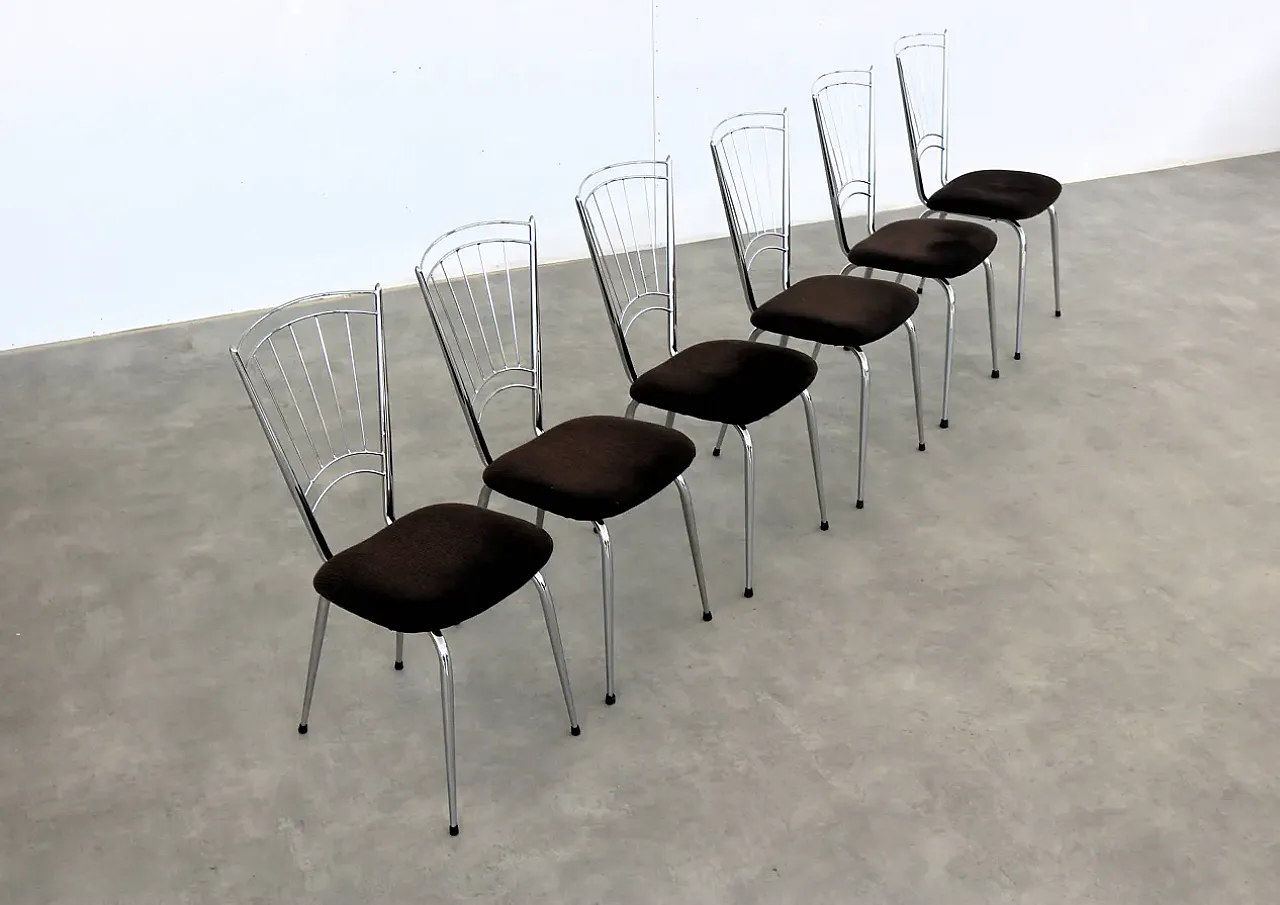 6 Dining chairs, 1970s 7