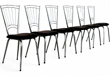 6 Dining chairs, 1970s