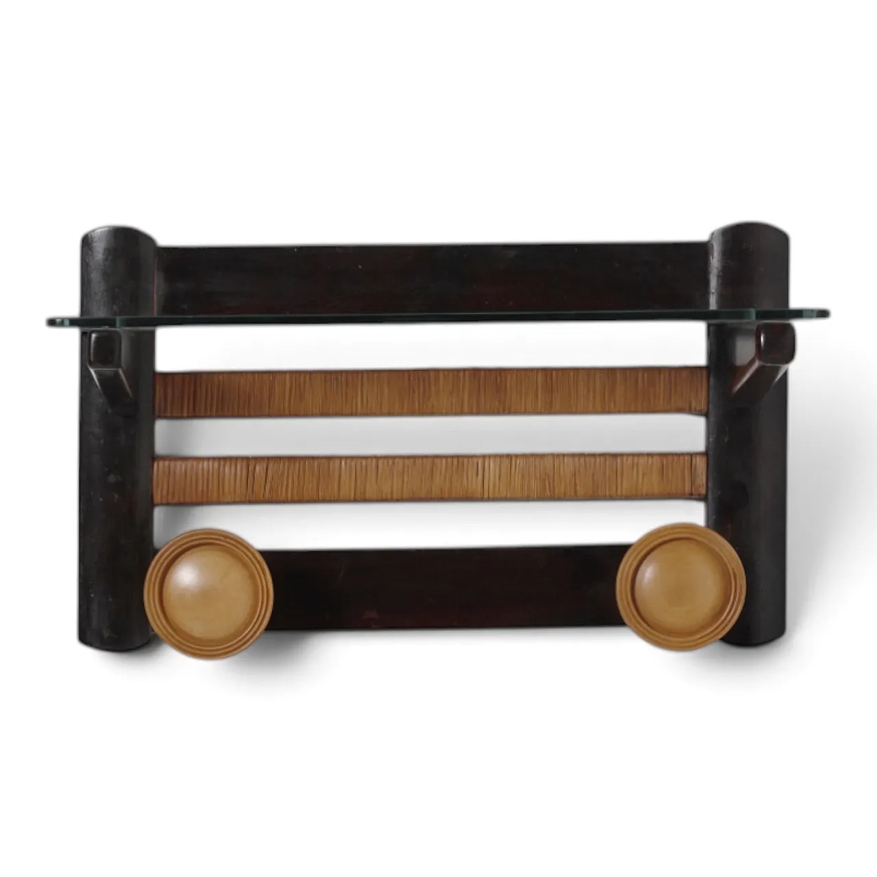 Appendiabiti da parete in legno in stile Art Déco, anni '40 1