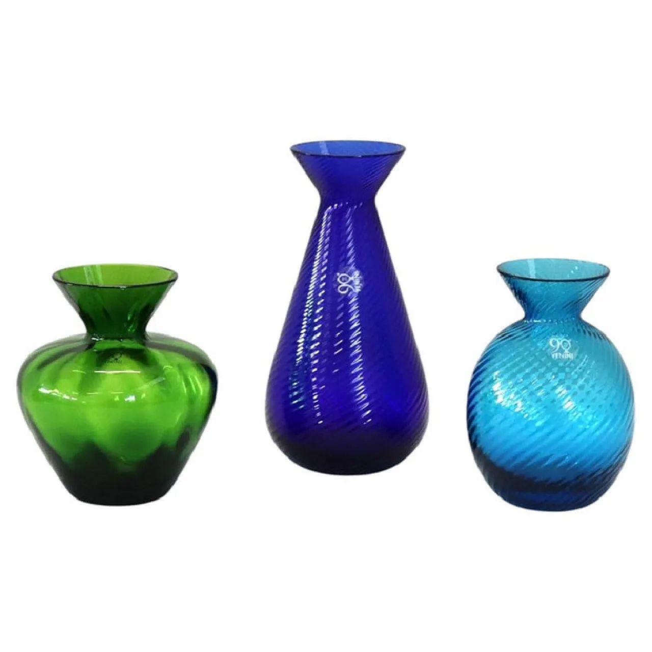 Set of 3 Murano glass vases by Venini, 2012 1