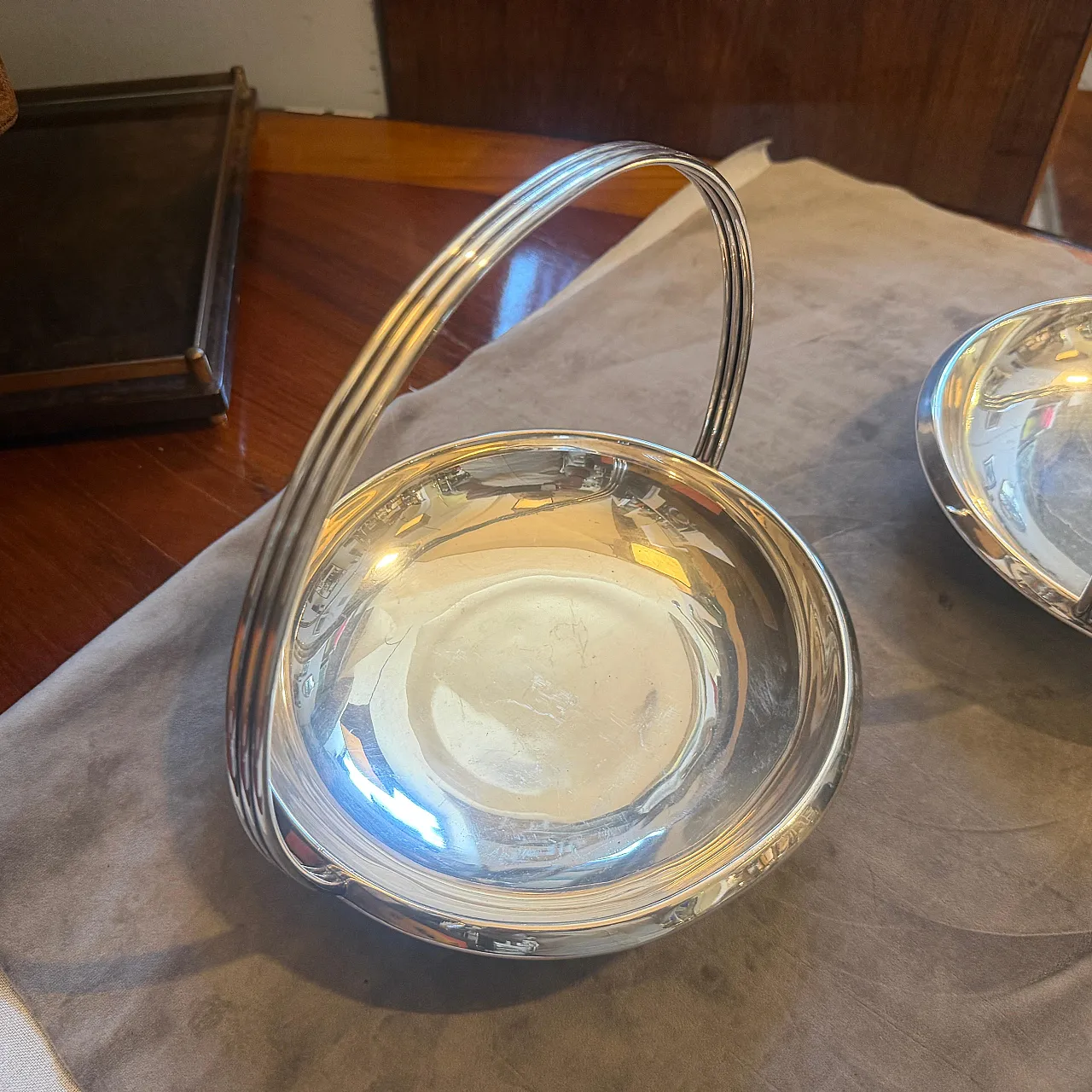 Coppia di centrotavola di Gio Ponti per Fratelli Calderoni, anni '50 14