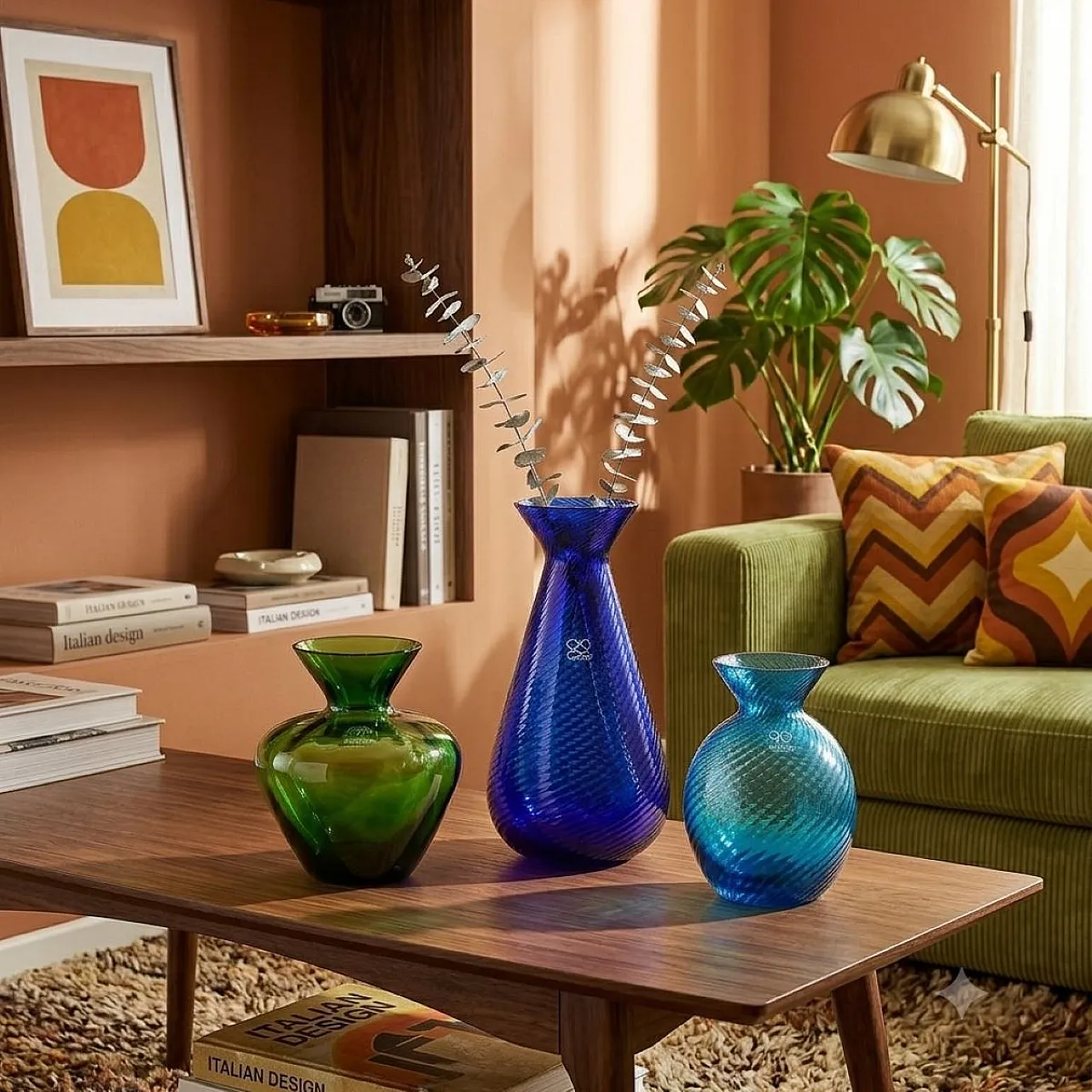 Set of 3 Murano glass vases by Venini, 2012 3