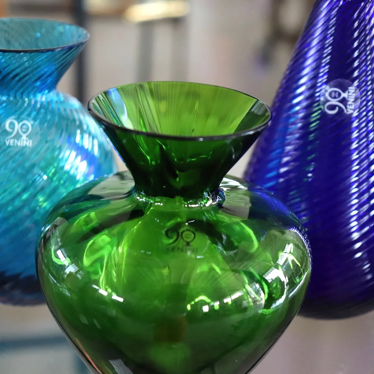 Set of 3 Murano glass vases by Venini, 2012 17
