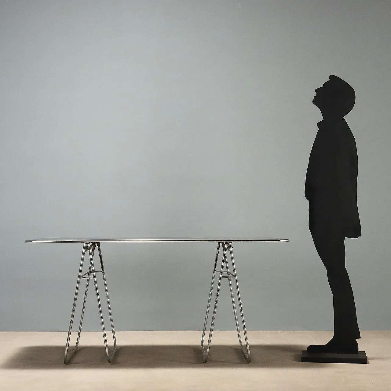 Table in chromed metal, 1970s 2