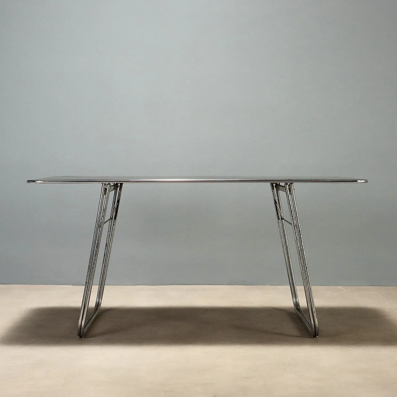 Table in chromed metal, 1970s 3