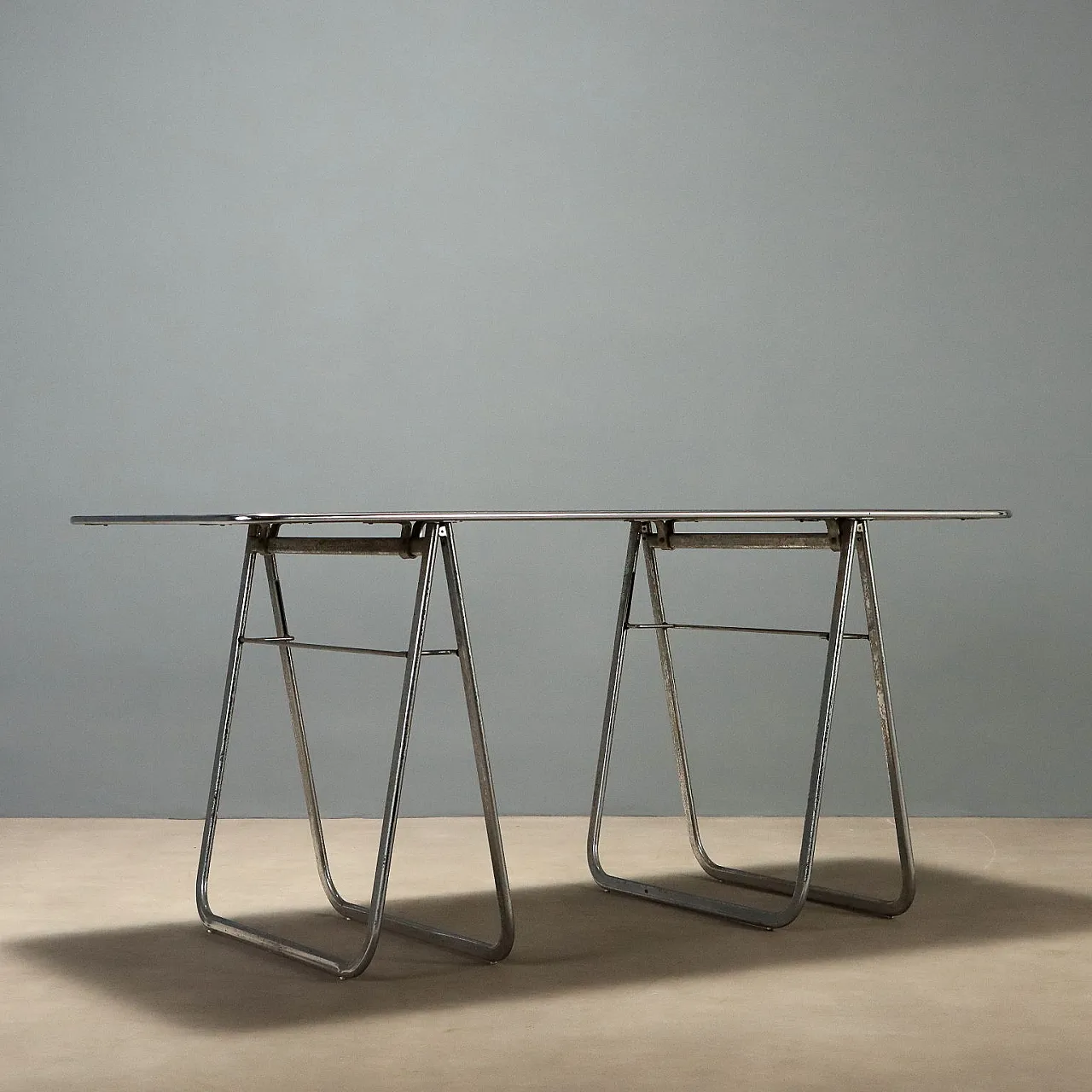 Table in chromed metal, 1970s 8