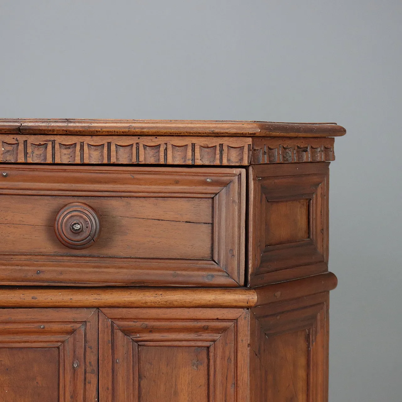 Baroque corner cupboard made with ancient woods, 20th century 6