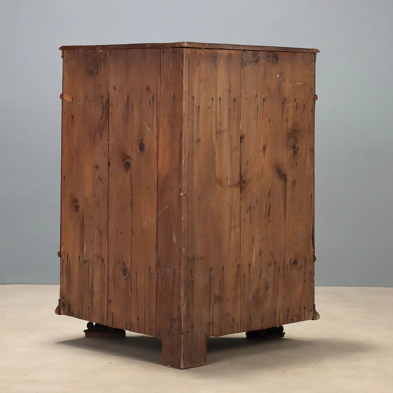 Baroque corner cupboard made with ancient woods, 20th century 10