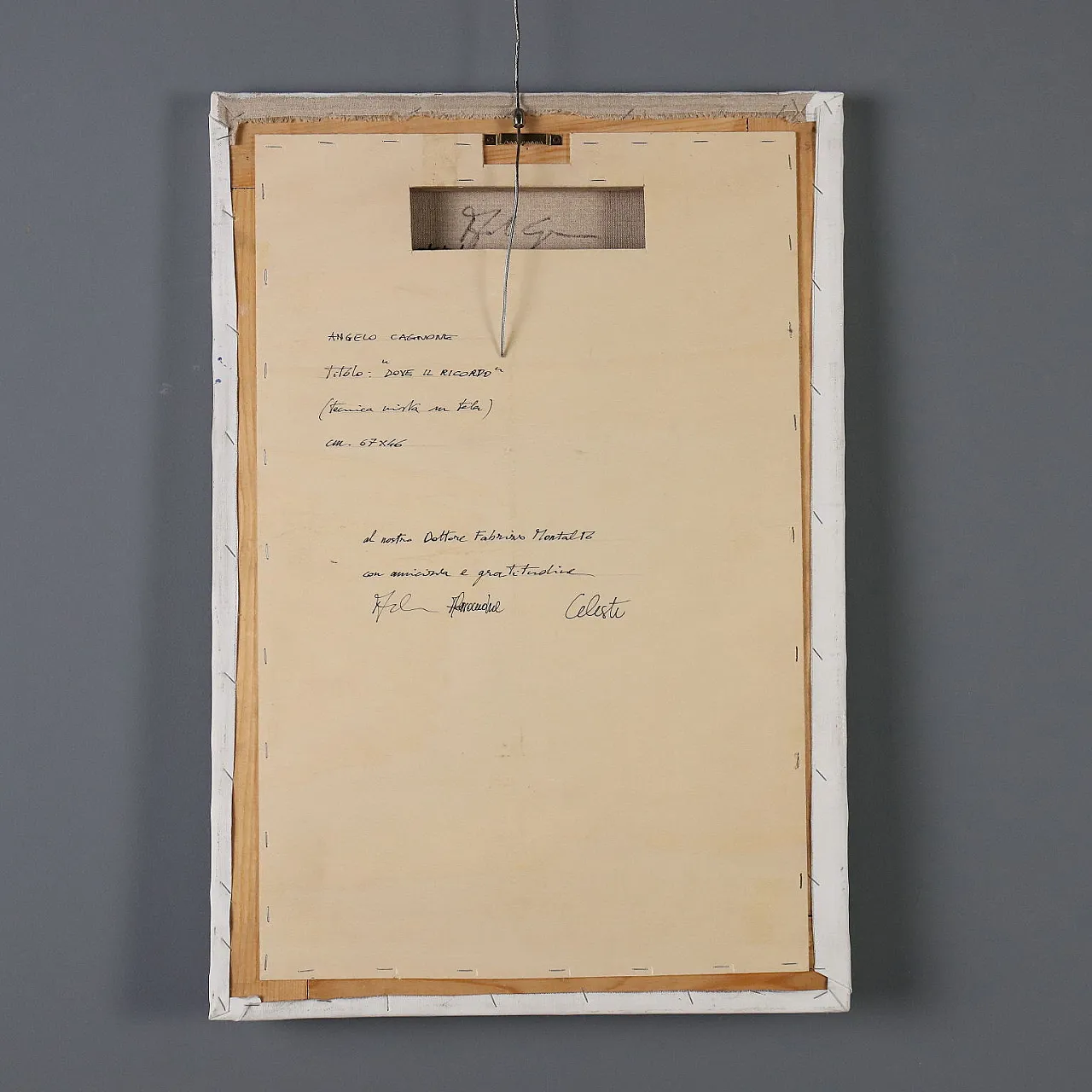 Work by Angelo Cagnone, mixed media on canvas, 2000s 9