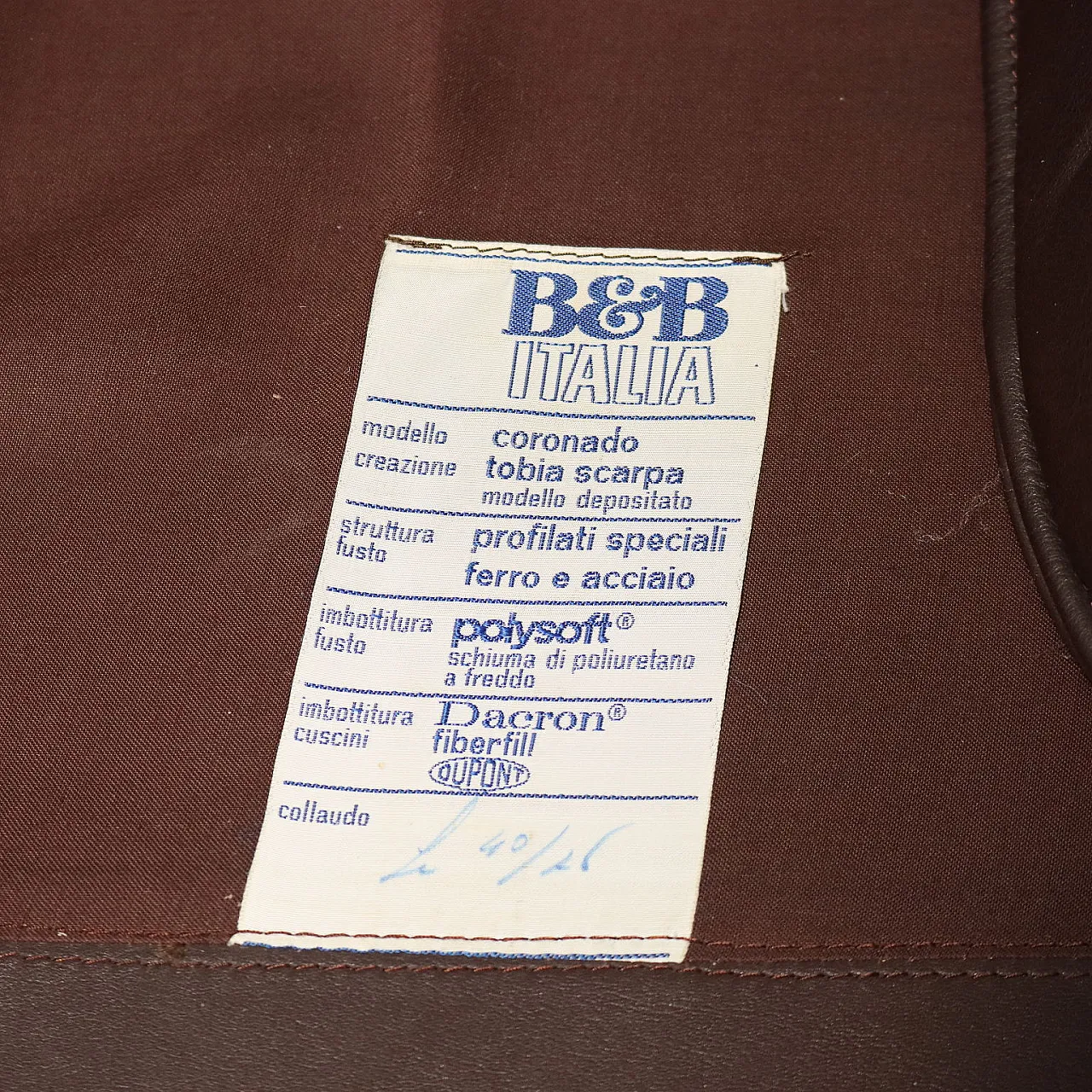 Coppia di poltrone Coronado in pelle marrone, anni '70 9