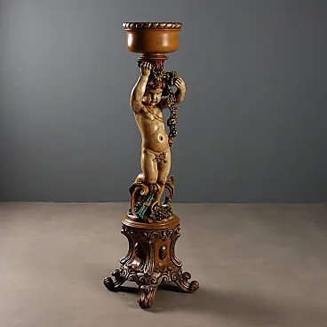 Colonna portavaso in stile Barocco, '900