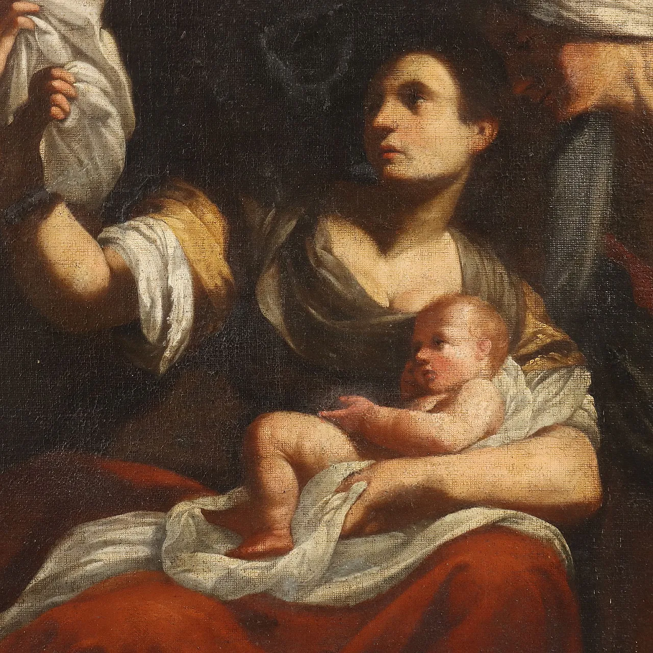 La Nascita di Maria Vergine, olio su tela, '500 4