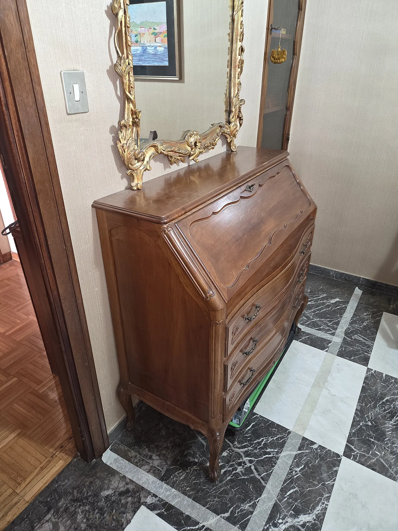 Comò tinta unita in legno, metà '900 3