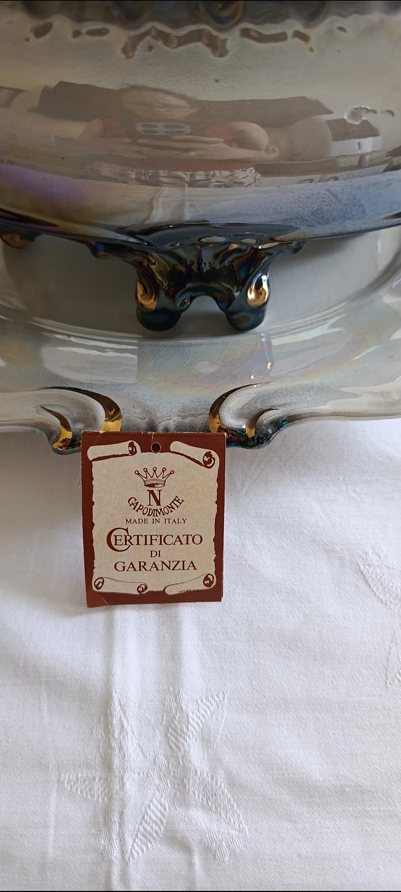 Zuppiera decorata con coperchio e sottopiatto 6