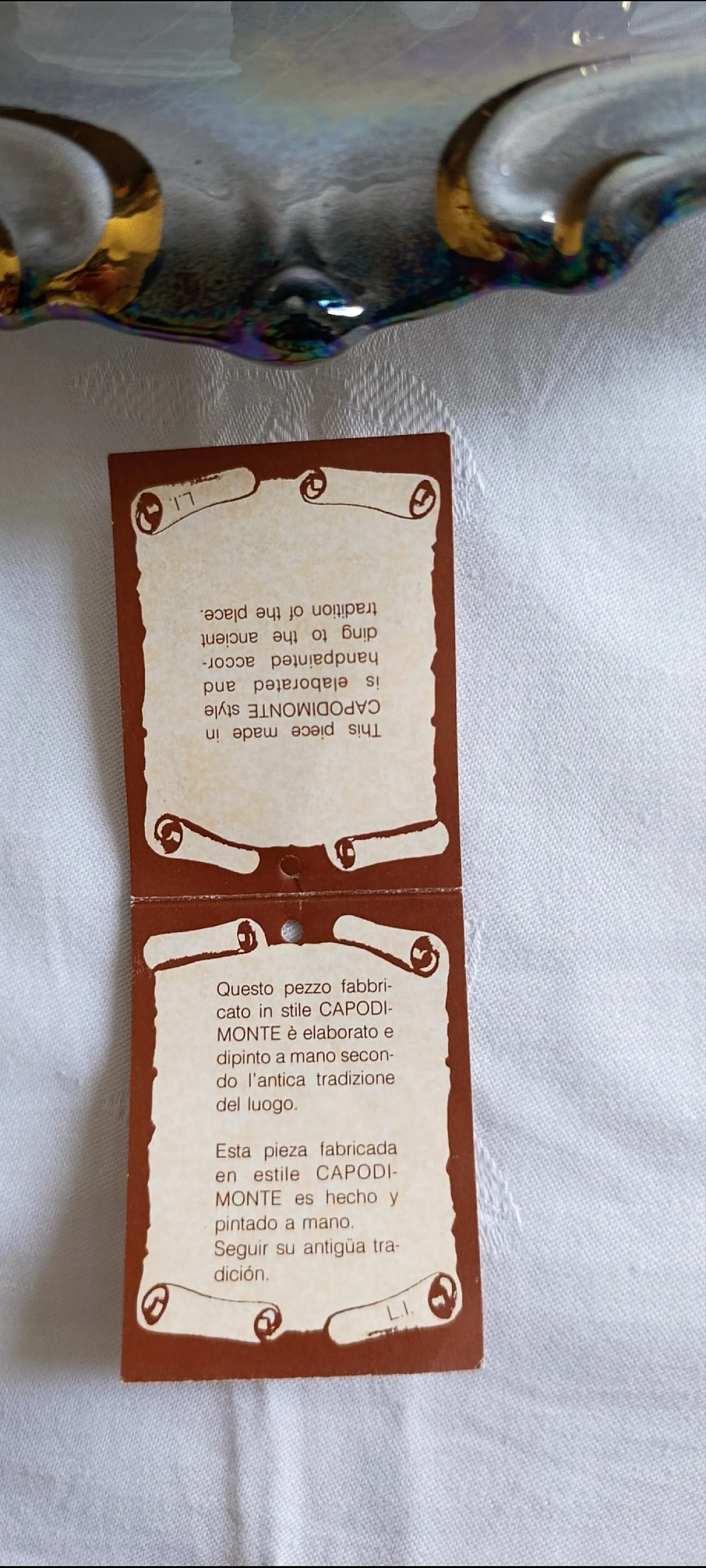 Zuppiera decorata con coperchio e sottopiatto 7