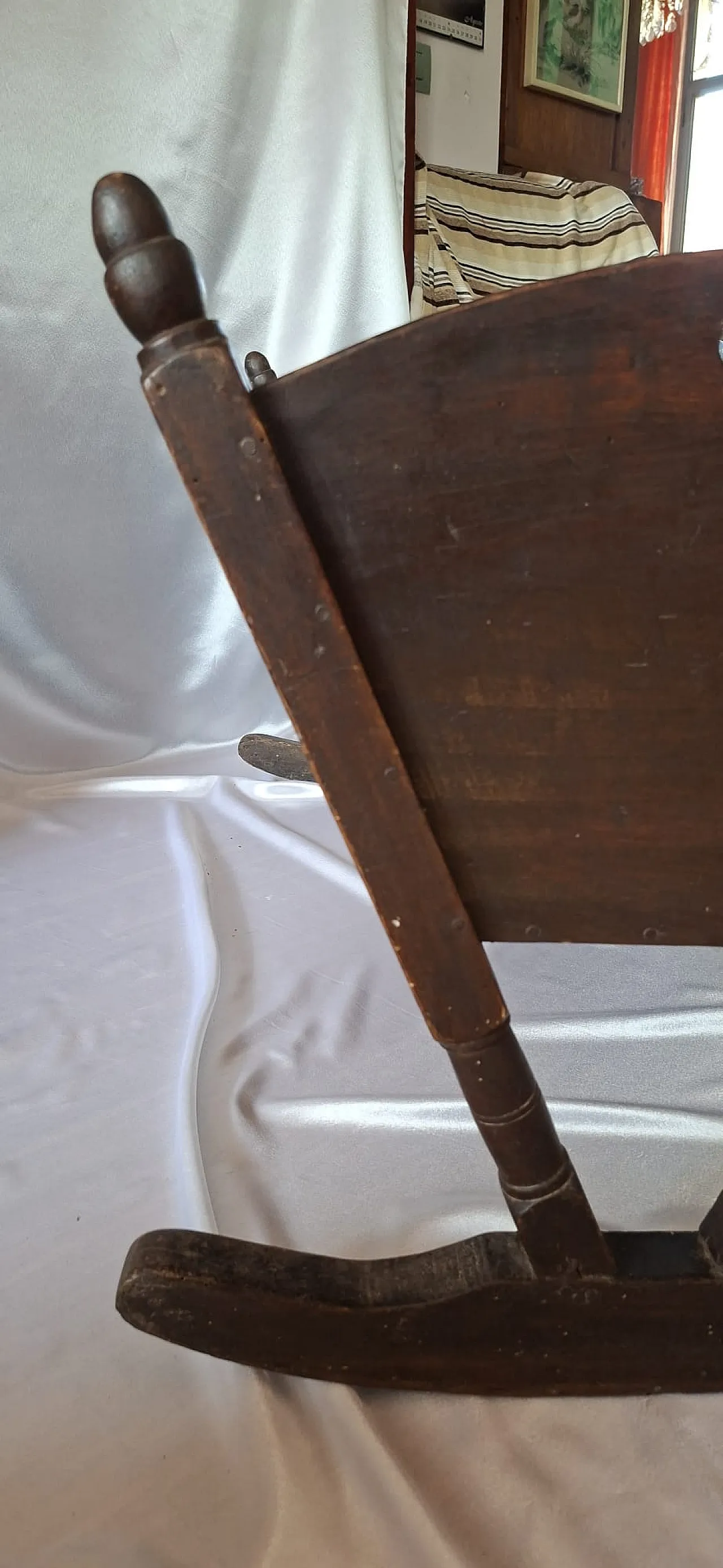 Culla a dondolo in legno, fine '800 12