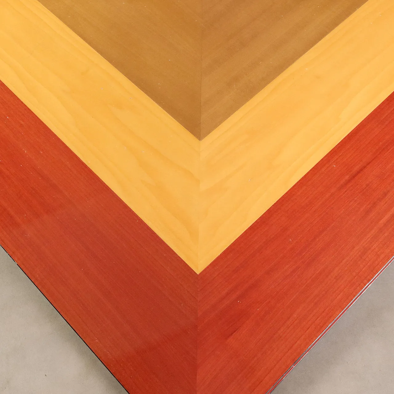 Tavolino in legno impiallacciato, anni '80 7