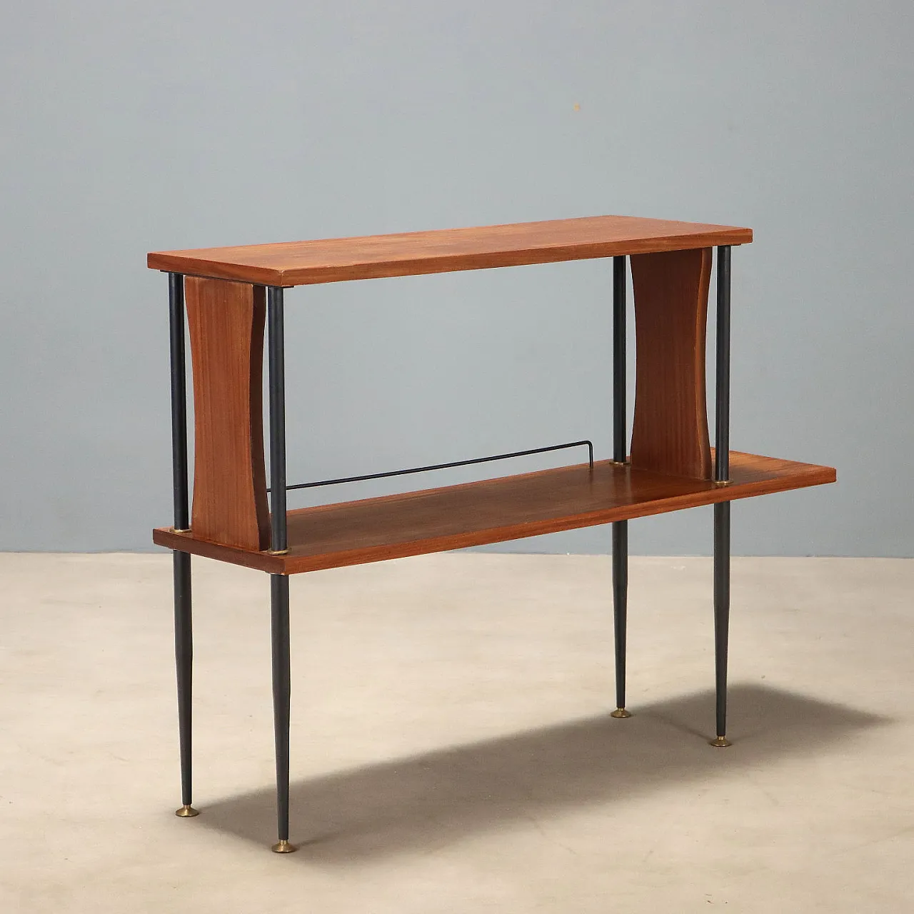 Cabinet in teak and metal, 1960s 1
