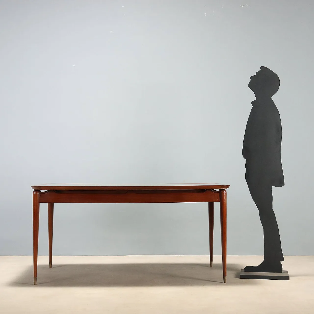 Table with glass on top, mid-20th century 2