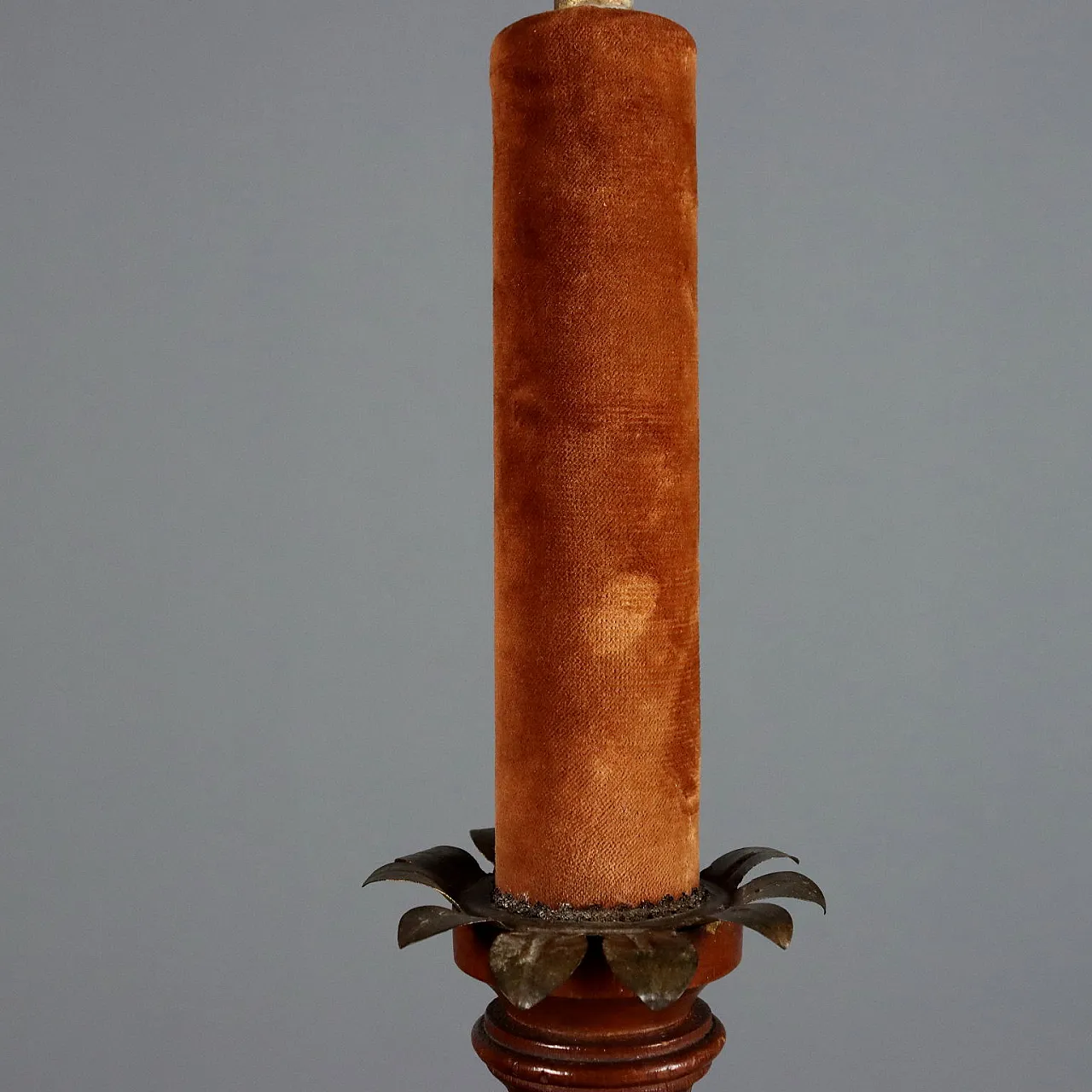 Floor lamp with wooden Putto, 19th century 6