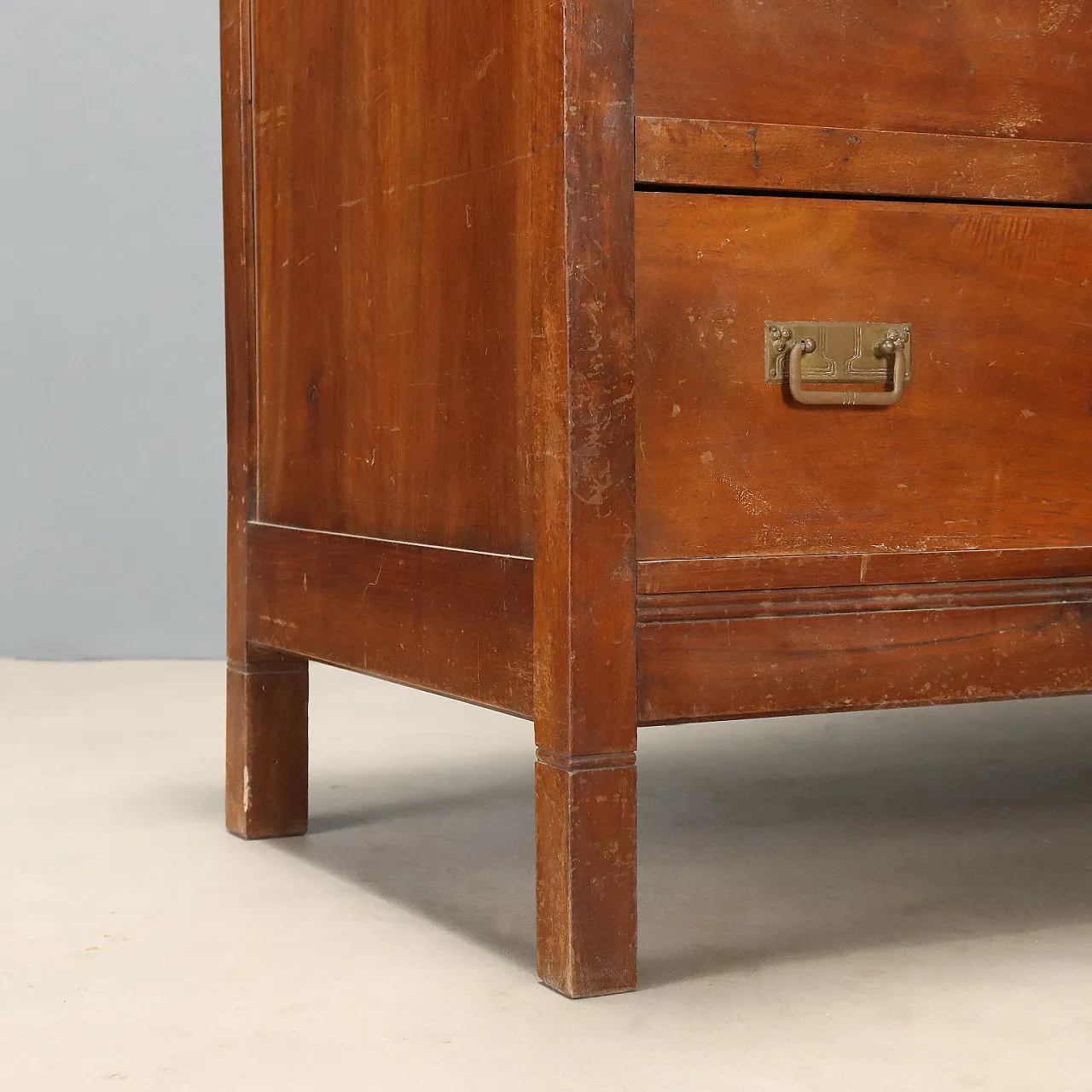 Cassettone Liberty in mogano con piano in marmo, '900 8