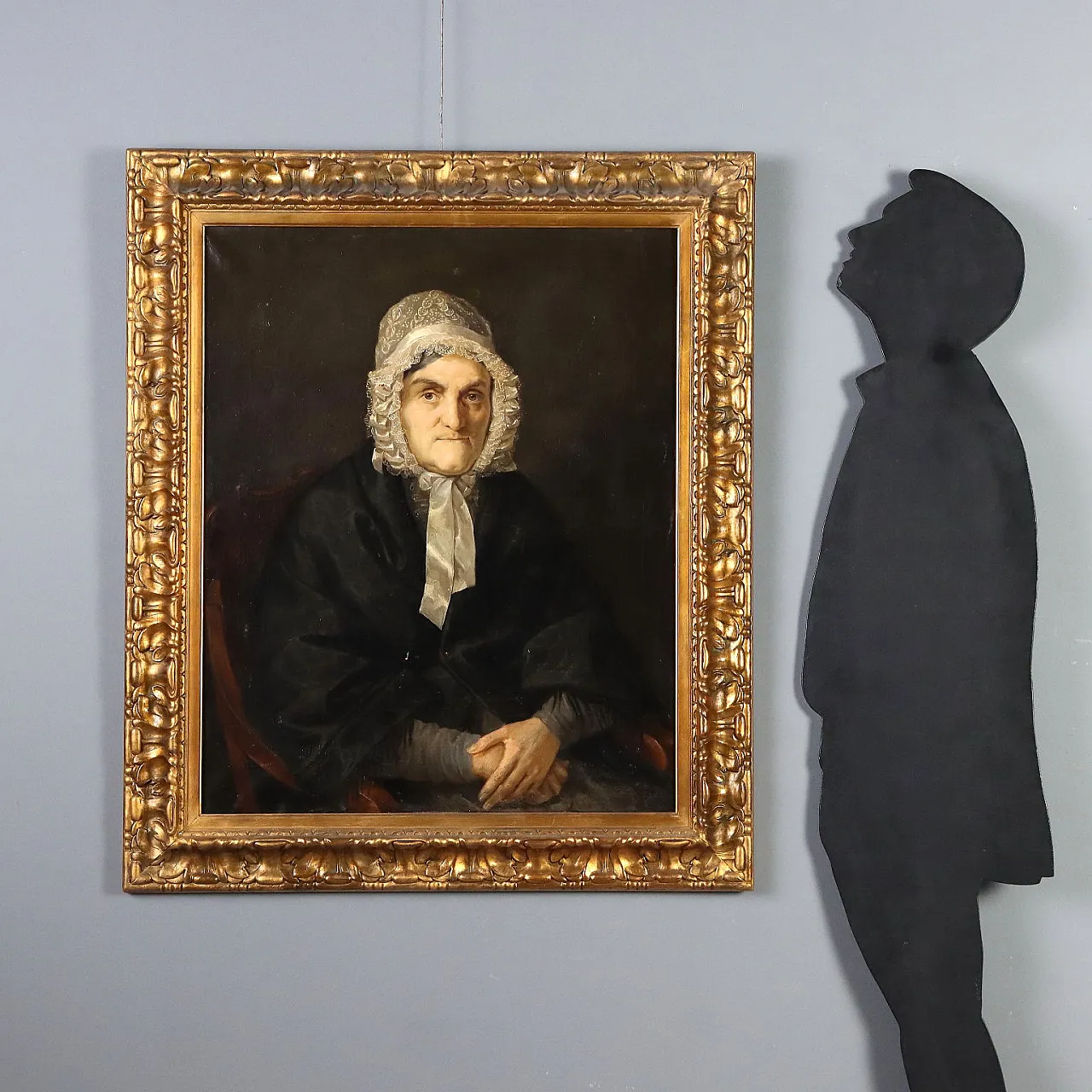 Painted Female Portrait, oil on canvas, 19th century 2