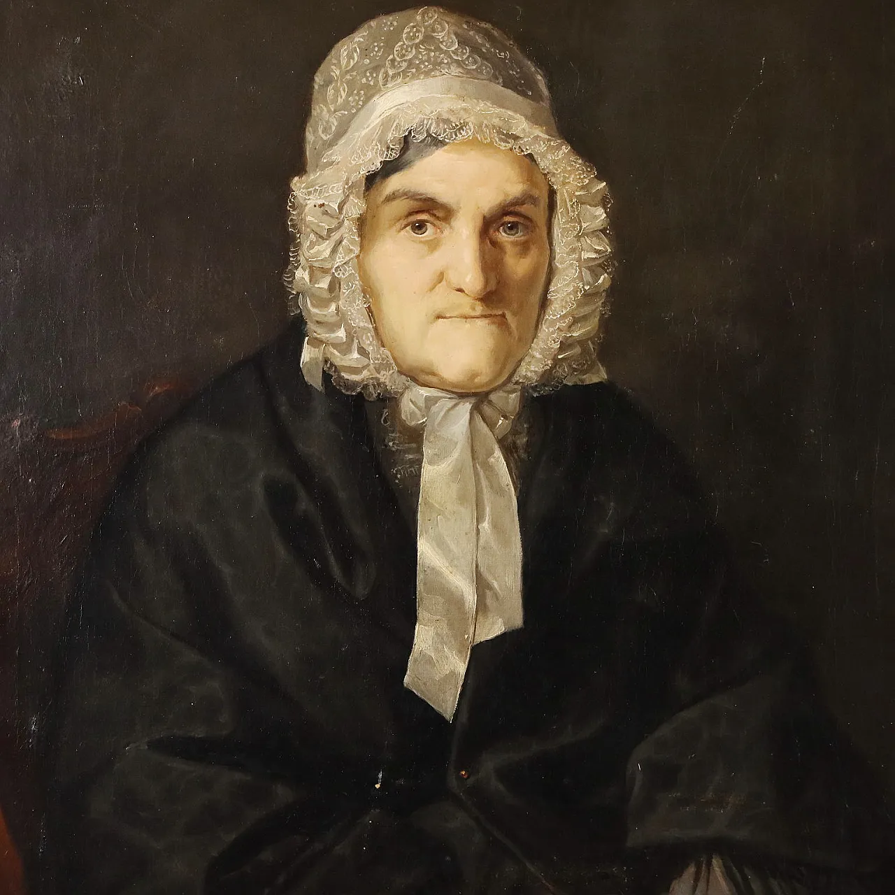 Painted Female Portrait, oil on canvas, 19th century 3