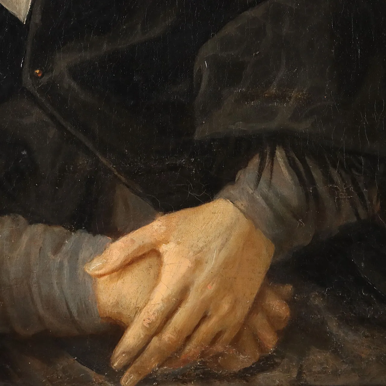 Painted Female Portrait, oil on canvas, 19th century 7