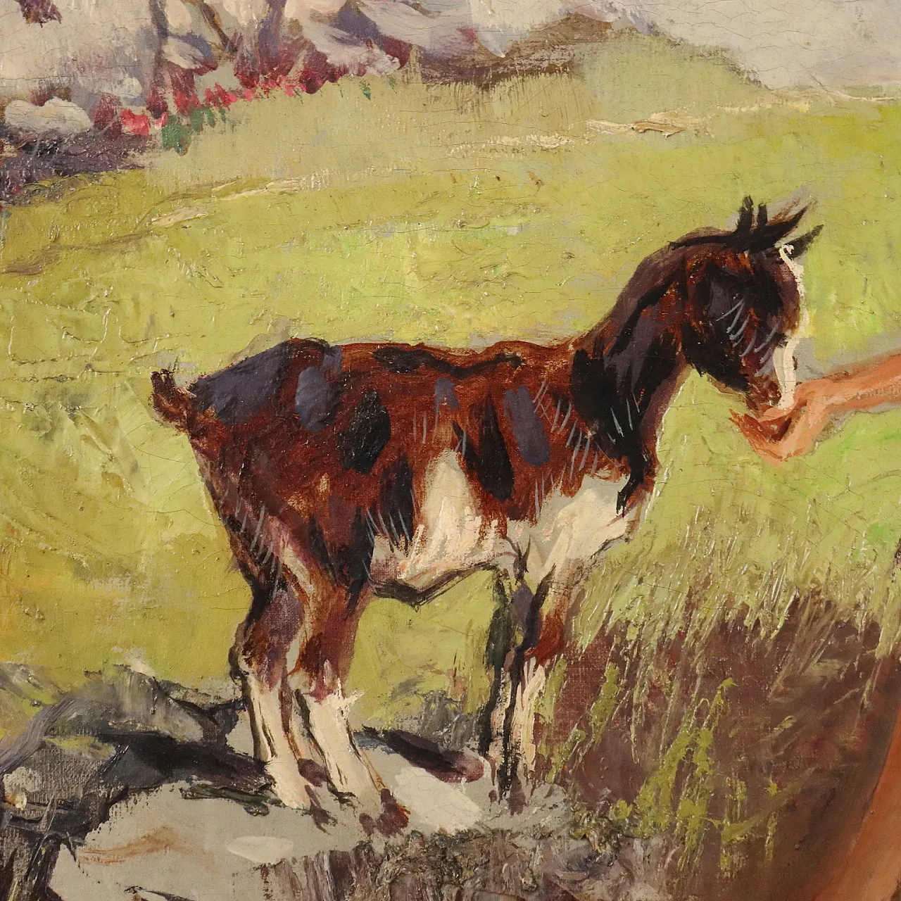 Painting by Piero Todeschini, oil on canvas, early 20th century 5