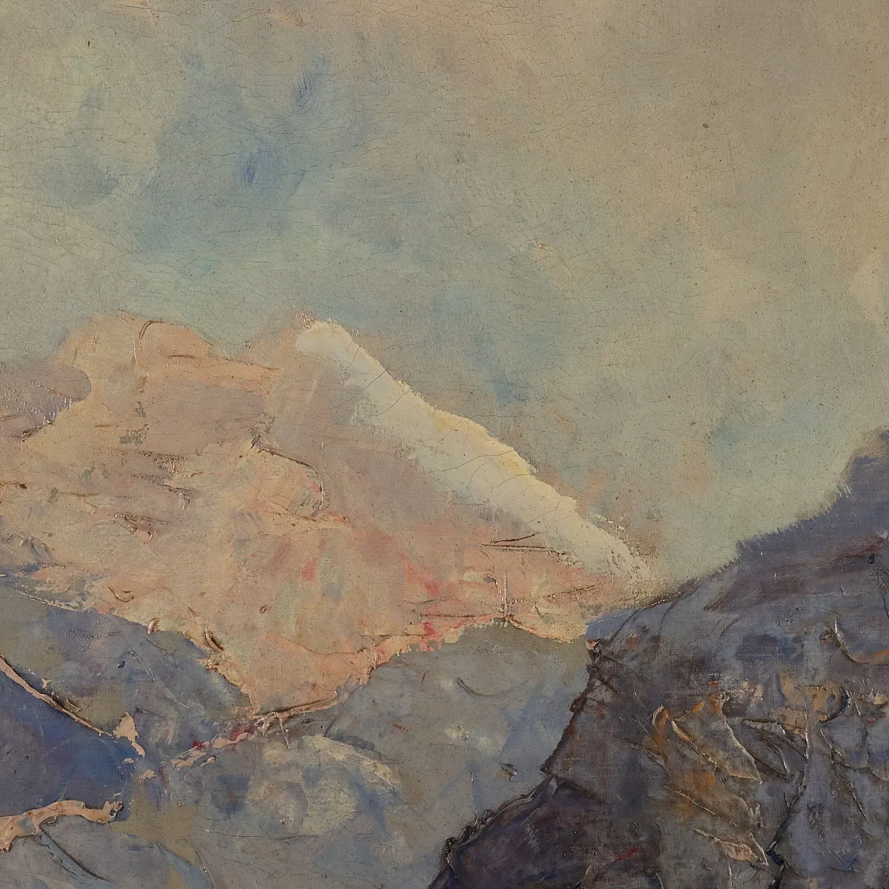 Painting by Piero Todeschini, oil on canvas, early 20th century 8