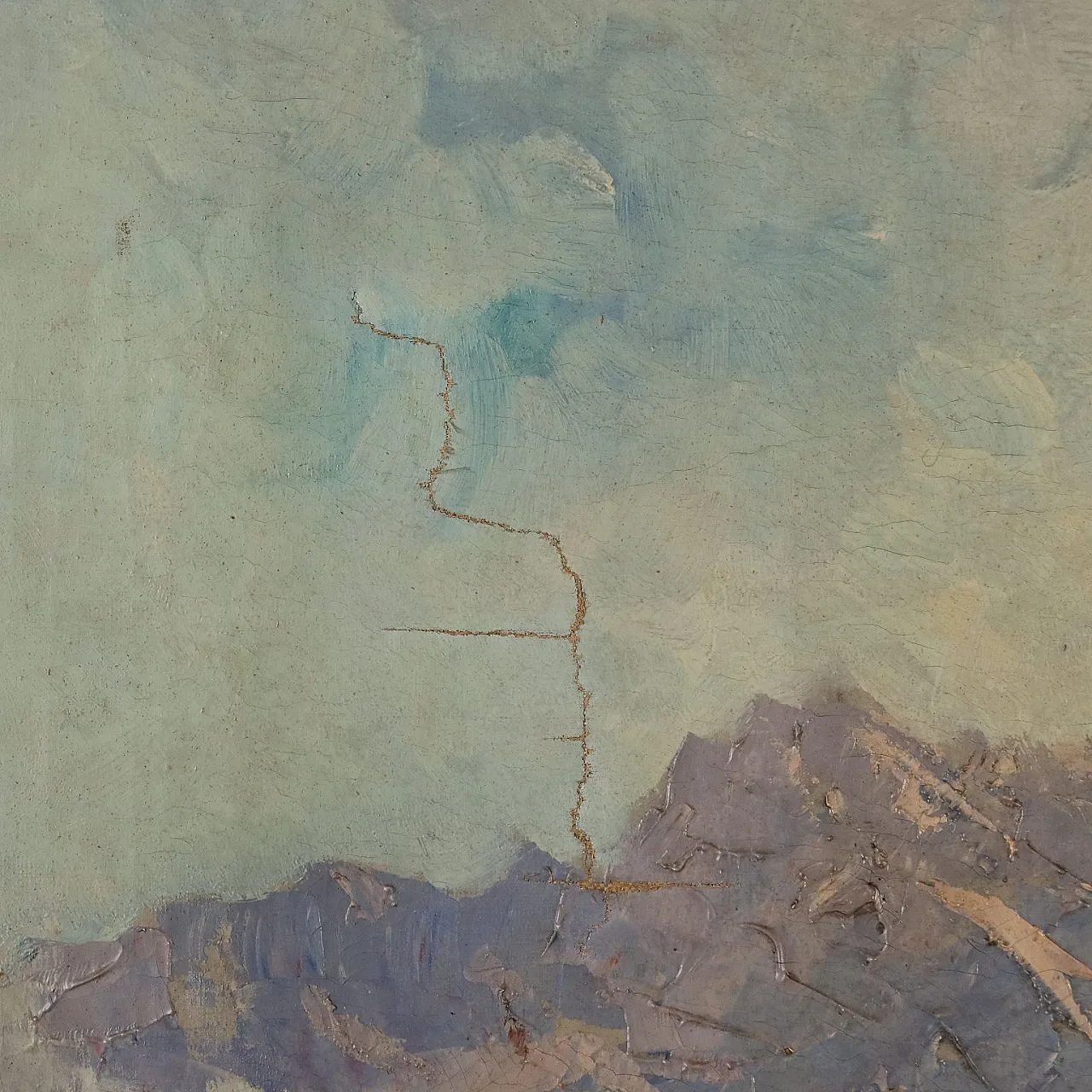 Painting by Piero Todeschini, oil on canvas, early 20th century 9