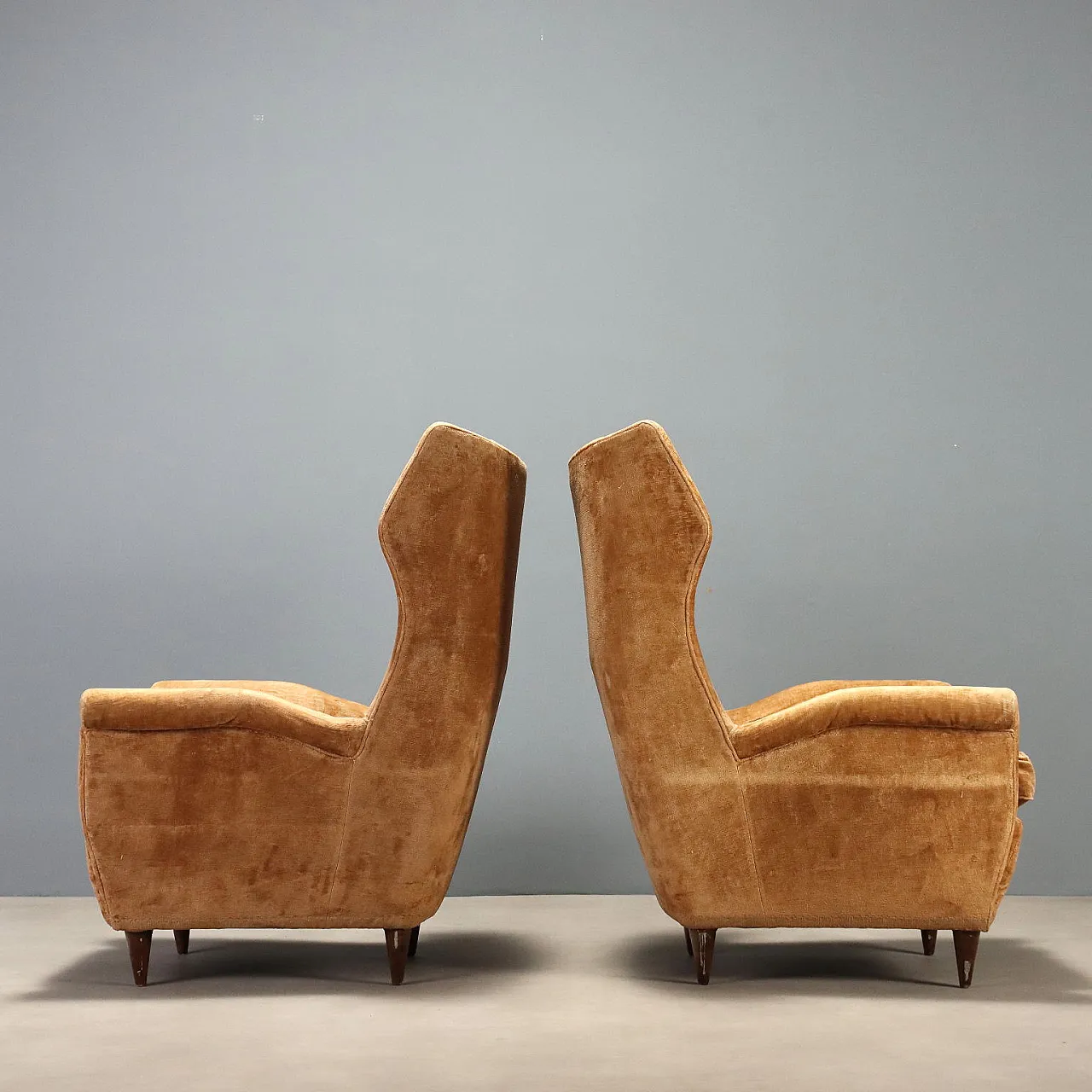 Pair of Bergère armchairs, 1950s 3