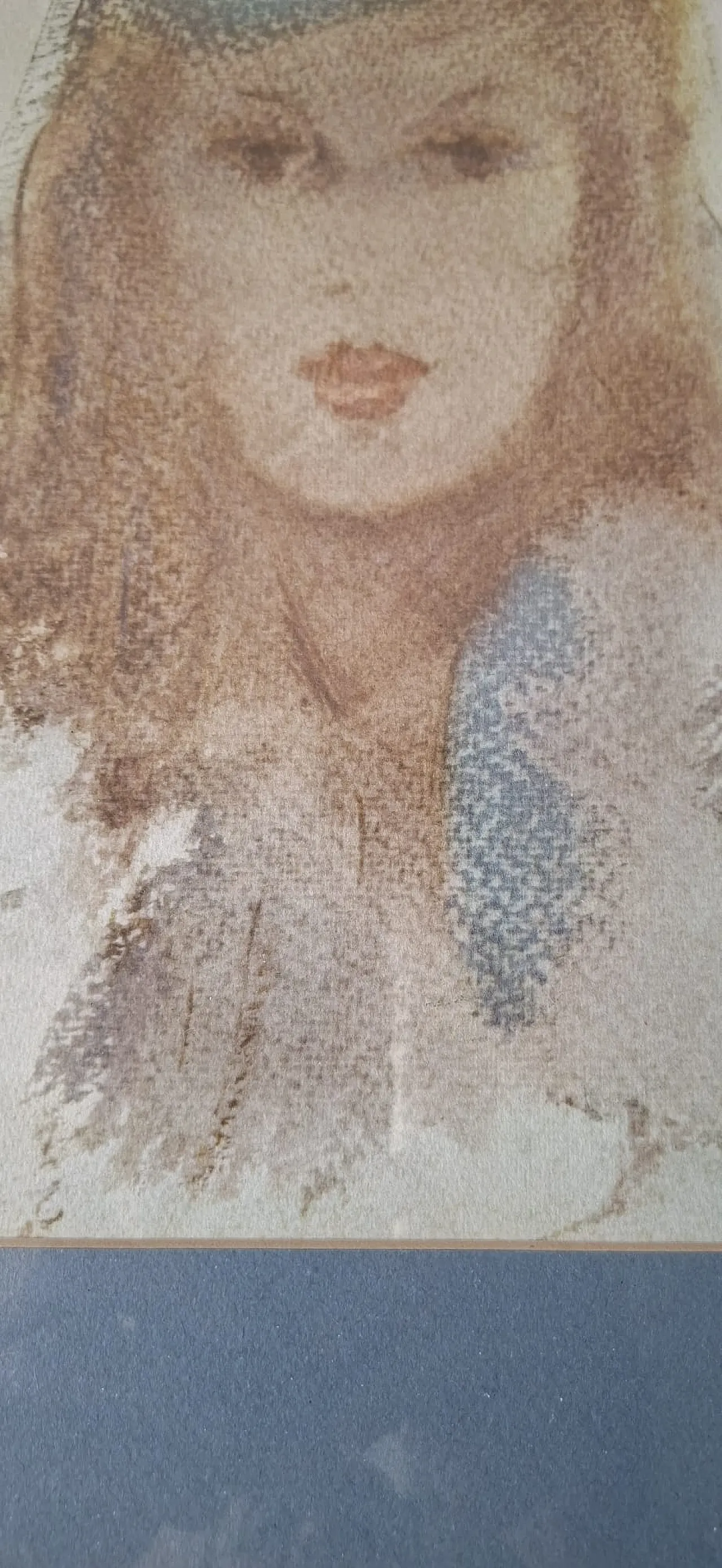 Leonardo Stroppa, ritratto di ragazza, pastello su carta, anni '40 9