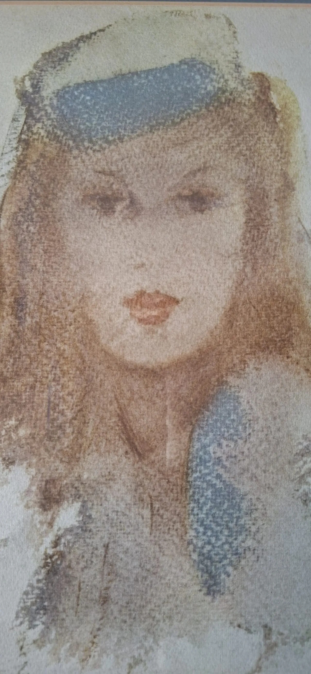 Leonardo Stroppa, ritratto di ragazza, pastello su carta, anni '40 15