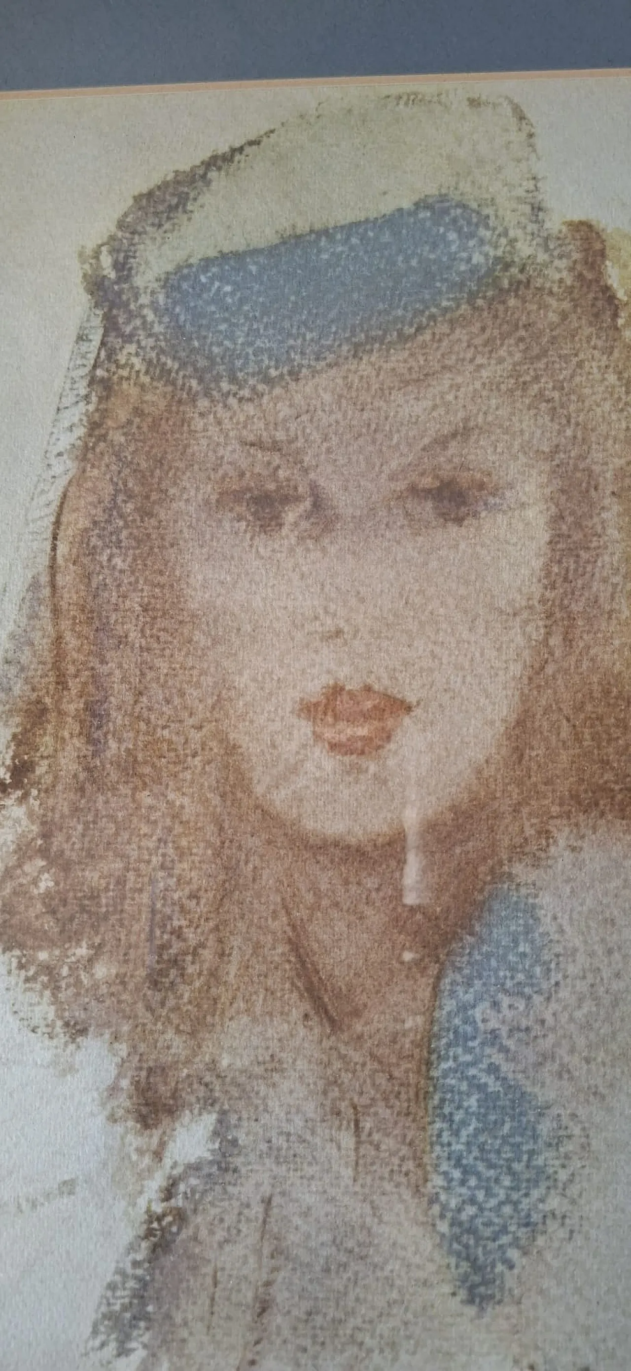 Leonardo Stroppa, ritratto di ragazza, pastello su carta, anni '40 26